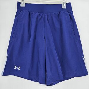 Under Armour UA SpeedPocket Running Shorts Mens Small Fitted Blue Lined